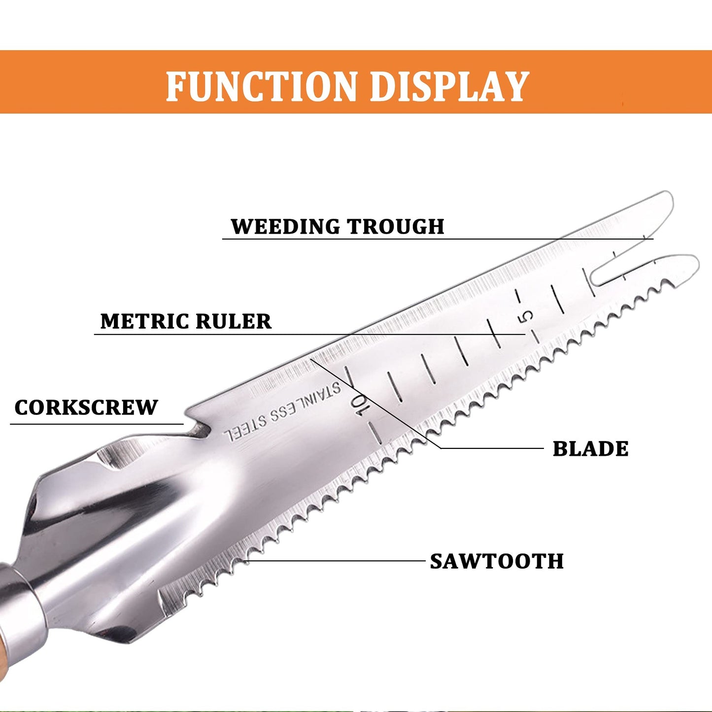 1pc Weed Puller,Garden Crack Weeder,Easily Remover Weed Tool for Yard Hoe Gardening Tools,Stainless Steel,Rake Sharp Tines