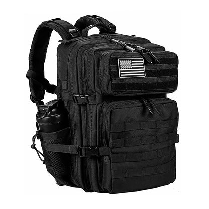 LHI Mochila Tática 45L/35L/25L para Homens e Mulheres, À Prova D'Água, Bolsa de Ginástica para Atletas, Mochila de Viagem para Caminhada ao Ar Livre com Porta-Garrafas