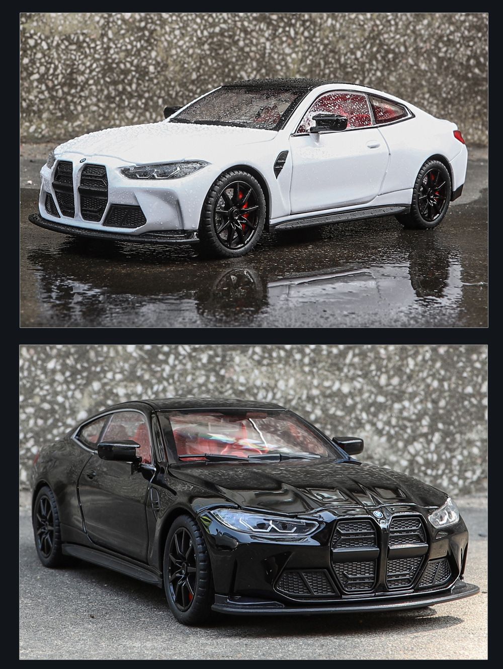1:24 BMW THE M4 IM Liga Minicarro de Metal Fundido Escala Modelo de Carro Som?Luz Simulação Coleção Brinquedo Infantil Veículo Presente