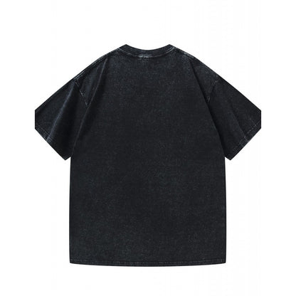 Men's Washed T-Shirt Black Warm Beer for Non-Believers Halloween Spider Beer Print High Quality 100% Cotton 230g