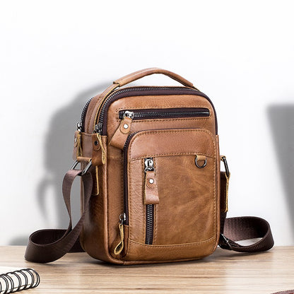 Brand 100% Genuine Leather Men's Shoulder Bags Messenger Bag for Men Crossbody Bags new Small Man Designer Handbag Bolso Male