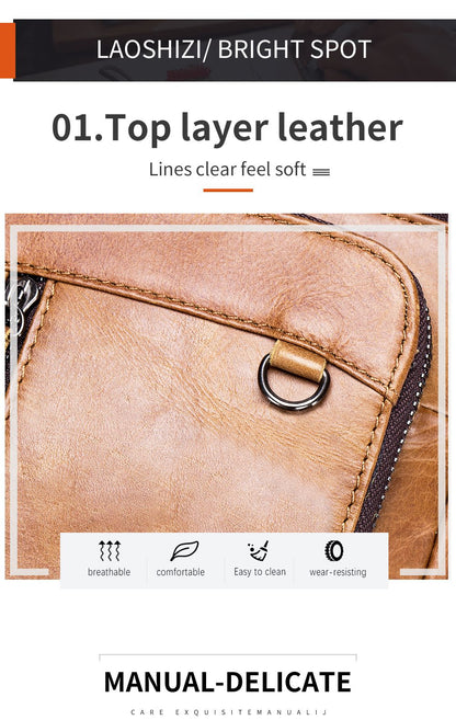 Brand 100% Genuine Leather Men's Shoulder Bags Messenger Bag for Men Crossbody Bags new Small Man Designer Handbag Bolso Male