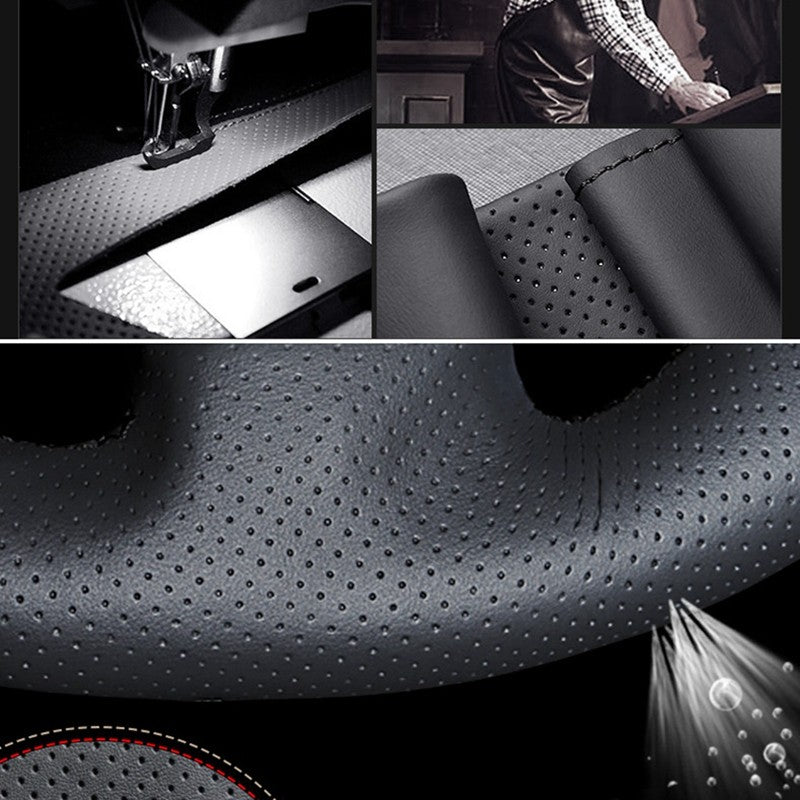 Car Steering Wheel Cover Black Non-Slip Artificial Leather For Volkswagen VW Golf 7 Mk7 Touran Up New Polo Jetta Passat B8 Tigua