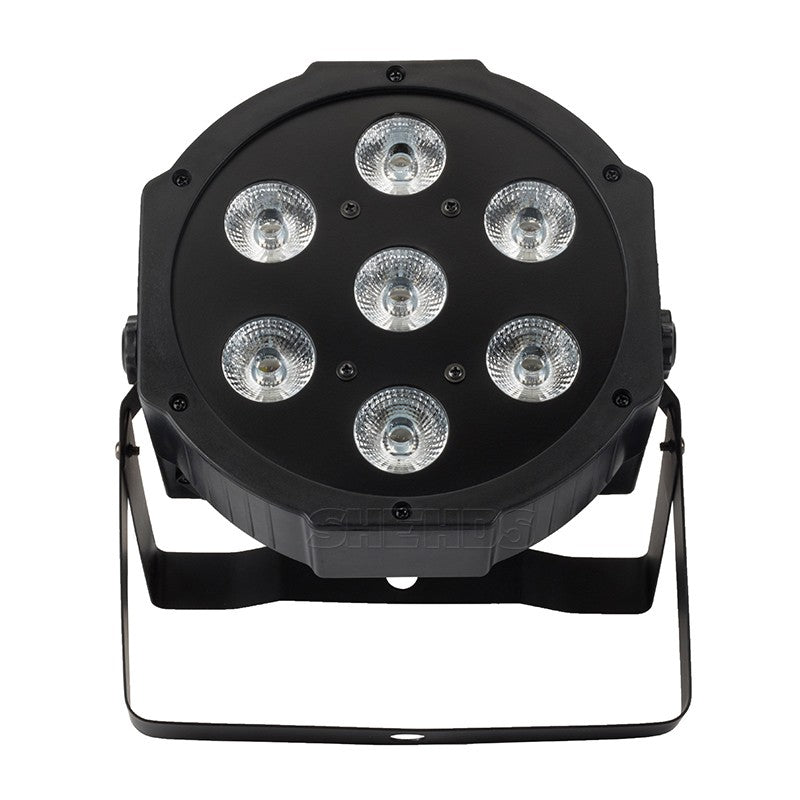 SHEHDS 1pcs LED 7x12W  Par Light 7x18W RGBWA+UV Moving Head Light Wash DMX 512  DJ Dicso Nightclub Party Christmas Audience