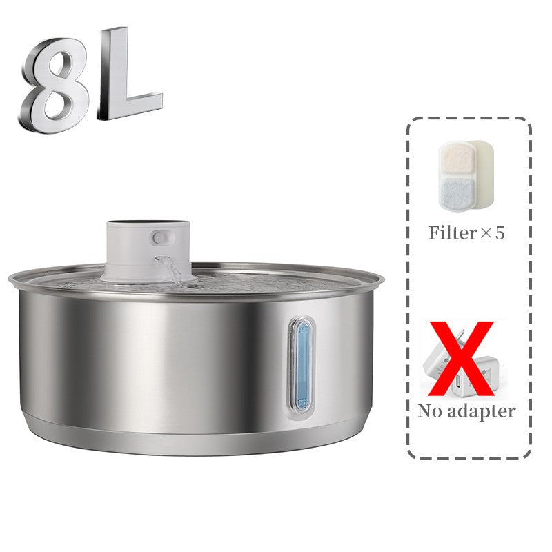 Bebedouro Automático Petavista 8L Aço Inoxidável para Cães 5000mAh Bebedouro Sem Fio para Pets Bateria e Sensor Dispensador 2 em 1 para Cães