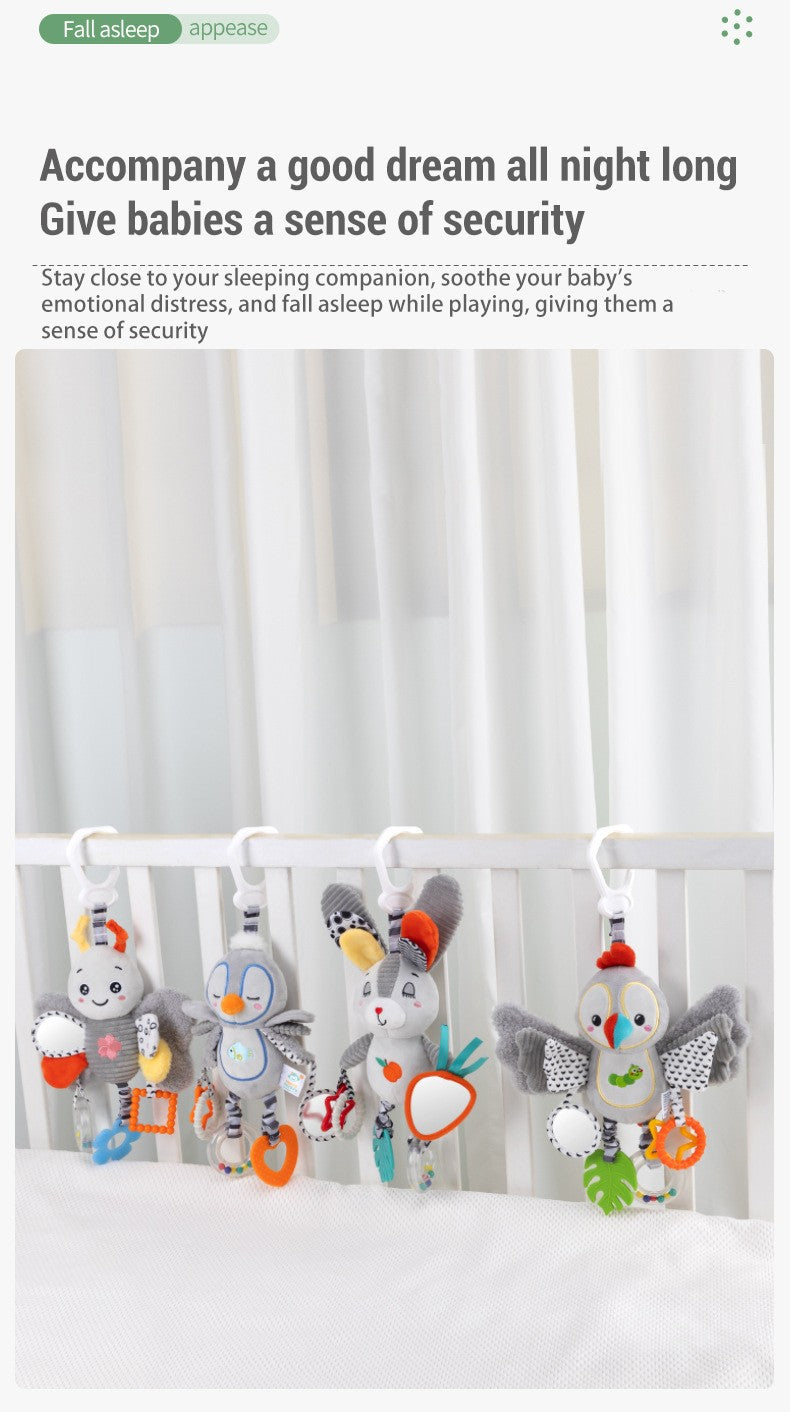 Chocalhos de Bebê Móbiles Desenho Animado Sino Animal Brinquedo Crianças Educação Precoce Desenvolvimento Sensorial Aperto de Mão Coelho Pinguim Chocalhos Brinquedos Presente