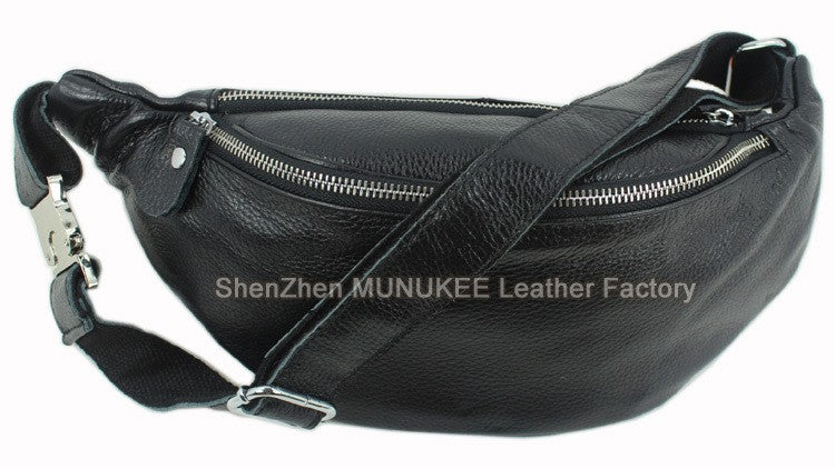 Fashion Genuine Leather waist bag for men fanny pack Leather belt bag waist pack bum bag money belt waist pouch molle pochete