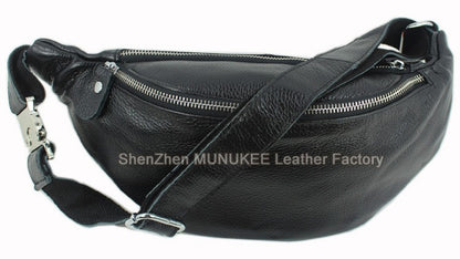 Fashion Genuine Leather waist bag for men fanny pack Leather belt bag waist pack bum bag money belt waist pouch molle pochete