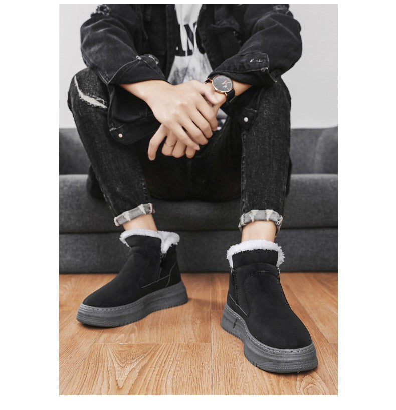 Winter High Top Keep Warm Shoes Good Quality Waterproof Upper Plush Shoes Anti Slip Cotton Snow Boots Unisex Shoes