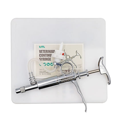 Seringa Contínua Automática Para Gado de 0,5~5ml, Equipamento Veterinário Com Garrafas, Vacinação, Garrafa Dupla de Vacina