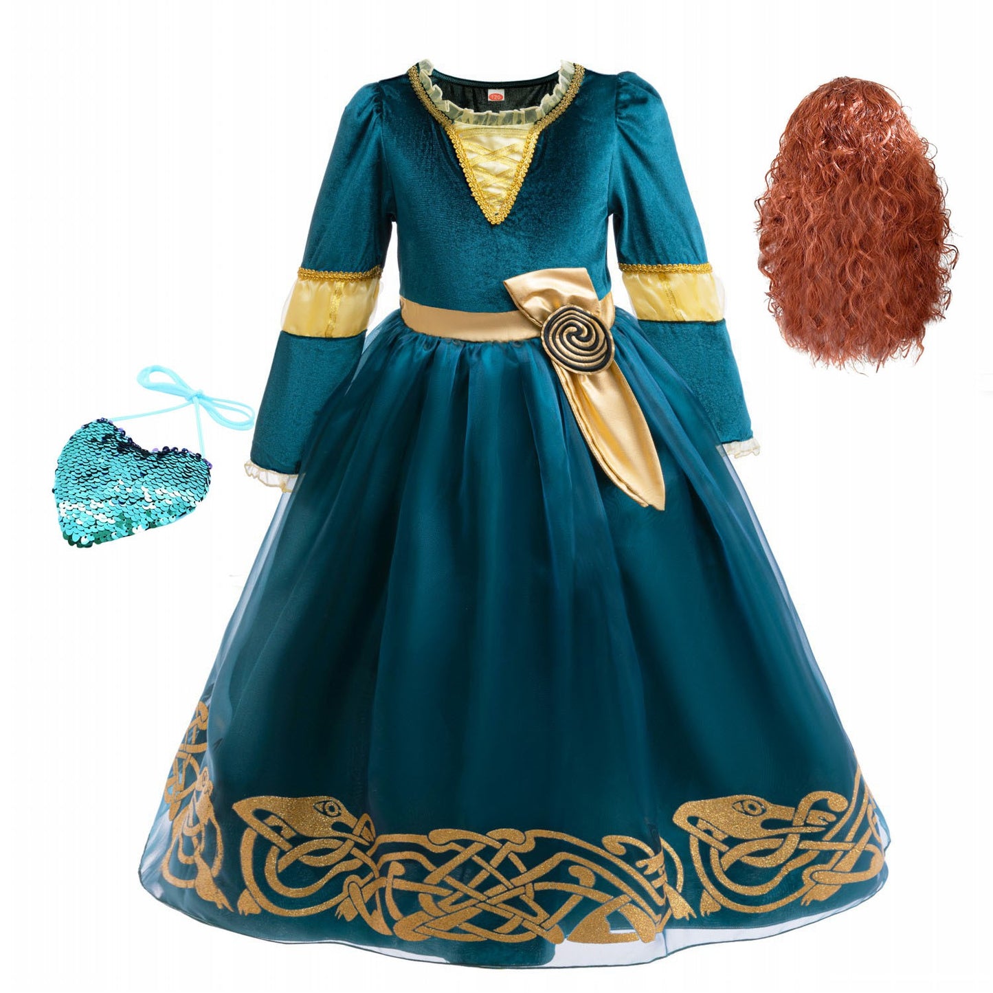 Princess Merida Dress Cosplay Brave Stage Performance Clothes  Cosplay Halloween Carnival Party Apparel Birthday Gift