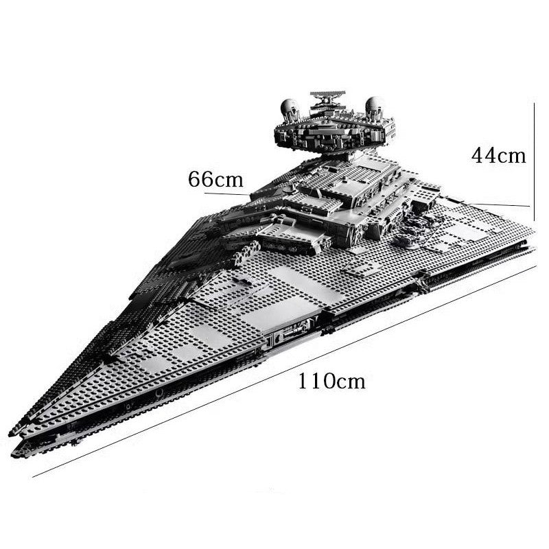 Montar Decoração de Casa Imperial Navy Stormtrooper Star Destroyer Galactic Empire Star Cruiser Starfighter Dark Fleetship 75252