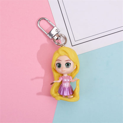 Chaveiro Princesa Disney Branca de Neve Chaveiro de Resina Cinderela Bela Ariel Acessórios de Pingente de Chaveiro Presente para Amigas Filha Chave