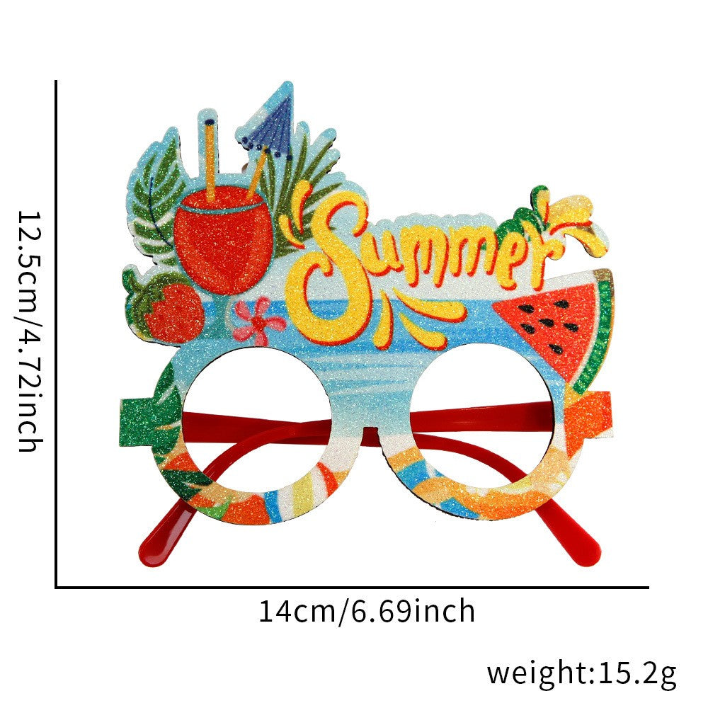 Hawaiian Party Glasses,Summer Flamingo Pineapple Coconut Glasses,Summer Beach Themed Birthday Party Decorations