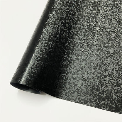 Vinil Envelopamento Fibra de Carbono Forjado Preto Cosmic Hex Carro Envelopamento Filme para Veículos e Motocicletas Interior e Exterior