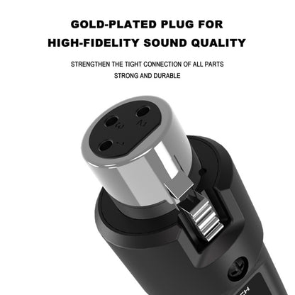Conversor de Microfone Sem Fio XLR Recarregável Transmissor e Receptor Microfones para Mesa de Áudio Microfone Dinâmico Guitarra Elétrica