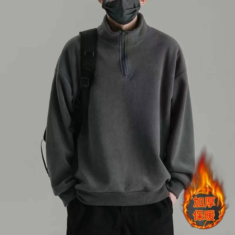 Men's Simplicity Plus Size Solid Casual Hoodies Sweatshirts Autumn Winter New Long Sleeve Korean Tops Casual Fashion Men Clothes