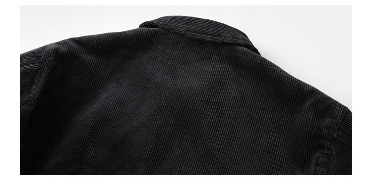 Rugged Bronson Thickened Heavy Corduroy Coat Cossack Short Jacket Fleece Liner Jacket Cool