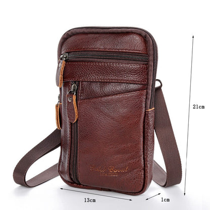 Men's Genuine Leather Crossbody Shoulder Bags High quality Tote Fashion Business Man Messenger Bag Leather Bags Pockets