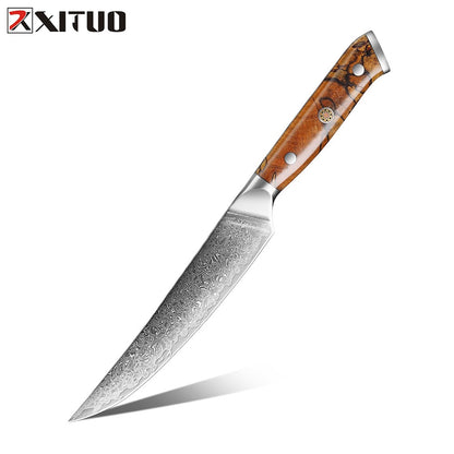 XITUO Damascus Aço Faca de Cozinha Conjunto 1-8 Pçs Faca Profissional Japonesa Faca de Chef Afiada Faca Santoku Faca de Corte Faca de Utilitário Faca de Trinchar