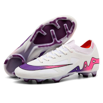 New Men Football Boots Long Spikes Ultralight Grass Cleats Match Indoor Breathable Soccer Shoes Sneakers Training Drop Shipping