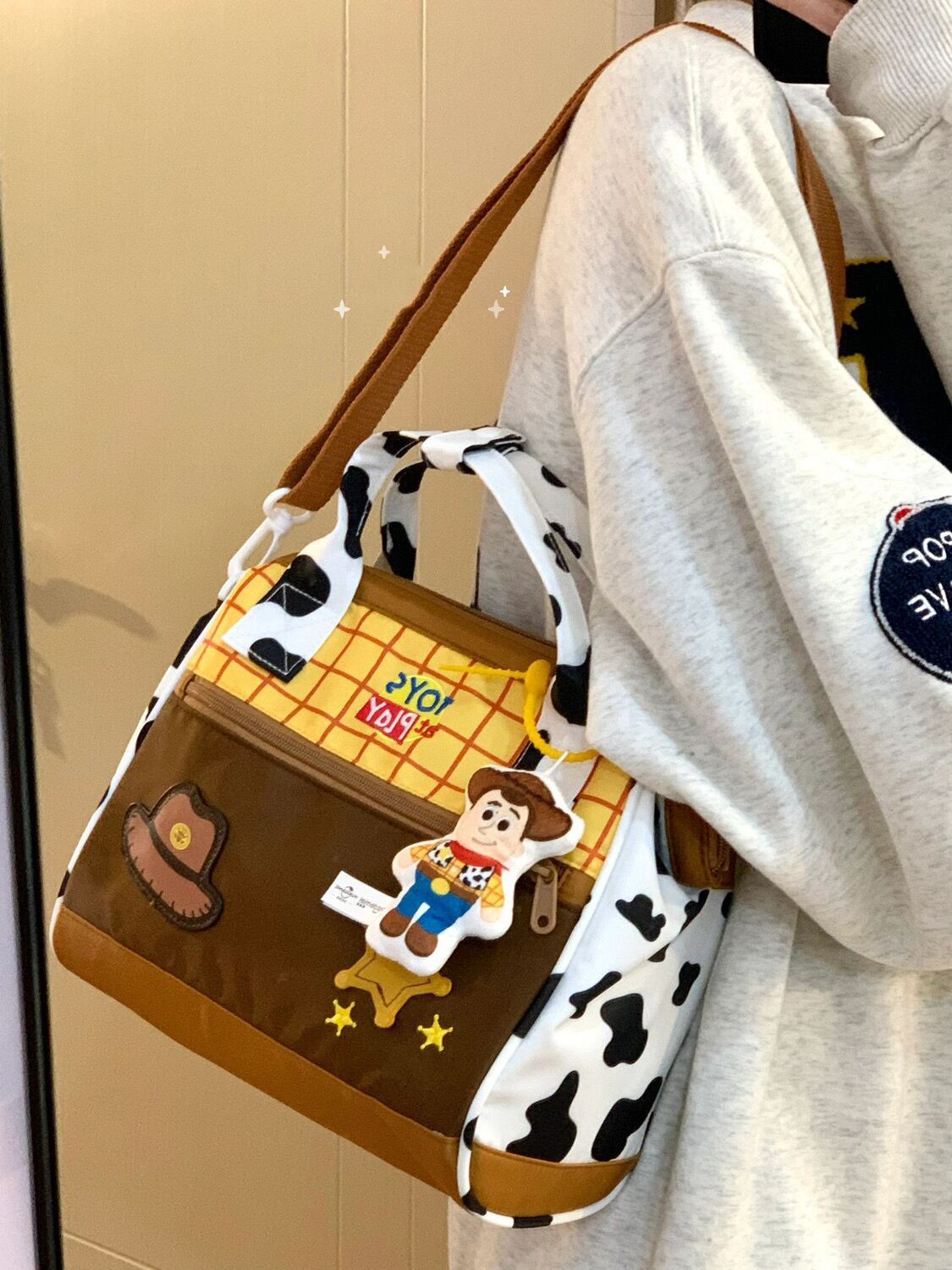 Disney Toy Story Handbag Buzz Lightyear Hoodie Cute Shoulder Bag Crossbody Large Capacity Tote Bag