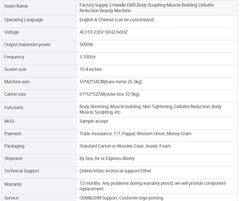 EMSzero HIEMT RF High Intensity Vibration Pulse Electronic Body Shaping Massage Muscle Massage
