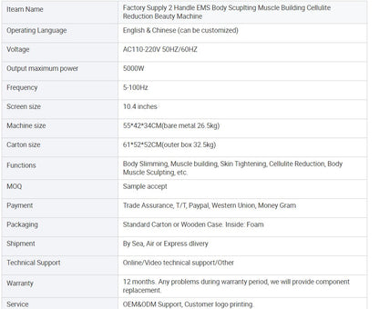 EMSzero HIEMT RF High Intensity Vibration Pulse Electronic Body Shaping Massage Muscle Massage