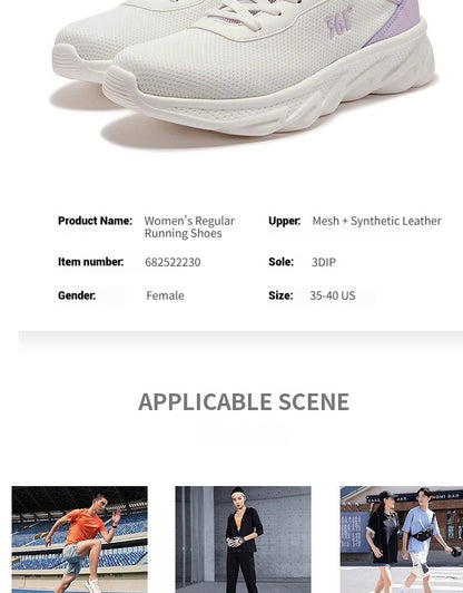 361 Degrees Women's Sneakers Retro Platform Sole Breathable Mesh All-Day Comfort Lightweight  Fitness Female Sneakers 682522230