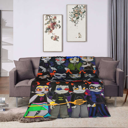 Manta de Flanela Homestucked Manga Cobertor Macio e Quente para Sofá Cama Viagem Engraçado Colcha Capa de Sofá-Cama