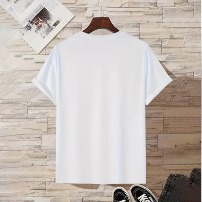 2025 Fish pattern print high quality 100% cotton t-shirt with round neck, summer trend short sleeves, street hip hop top.