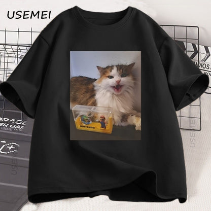 Forsaken Skin 007n7 Love Cat T Shirt Men Women Game Cosplay Tshirt Funny Graphic Tees Cotton Short Sleeve Round Neck T-shirt