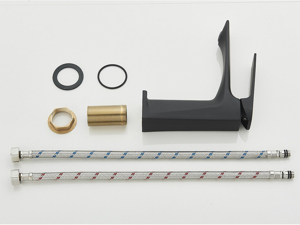 Black Bathroom Faucet Deck Mounted Bathroom Sink Mixer Tap Single Lever Basin Sink Mixer Faucets Chrome/White/Grey/Brushed Gold