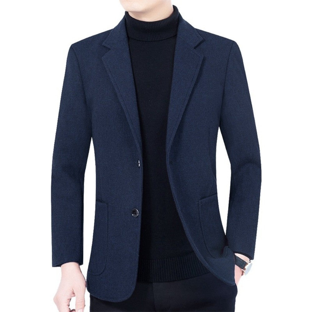 2025 Spring/ Autumn New Men's Blazer - Business Casual Single Suit Jacket for Middle-Aged Gentlemen
