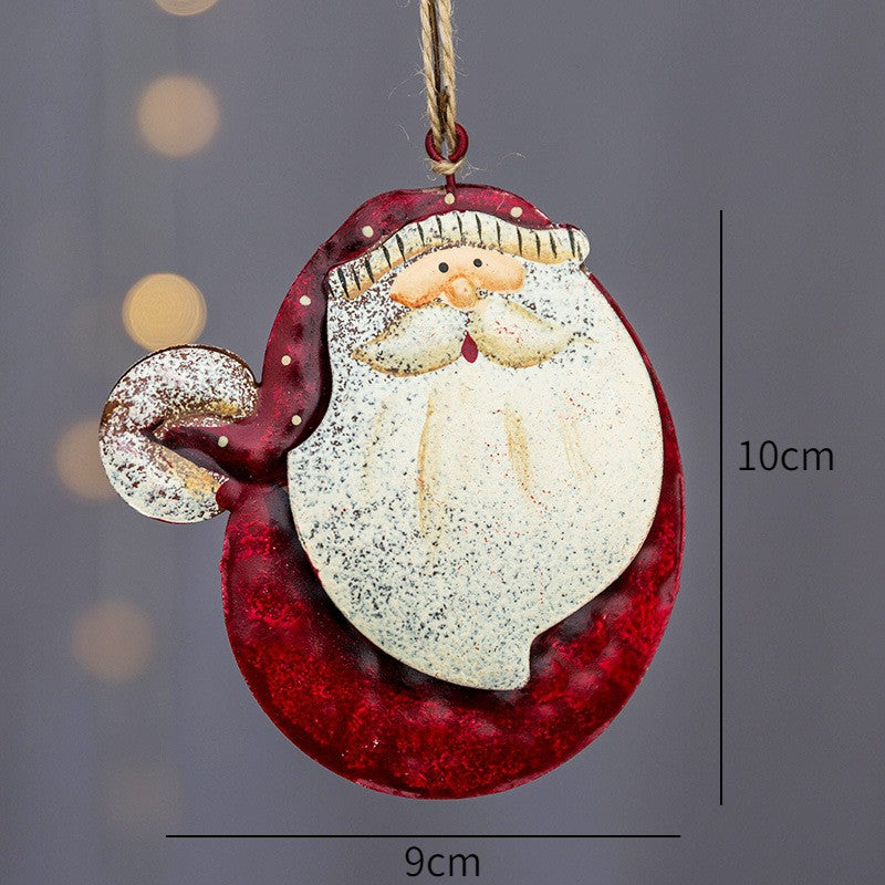 Metal Iron Red Mailbox Hanging Ornament Christmas Tree Pendant Letters To Santa Claus Home Christmas Decoration