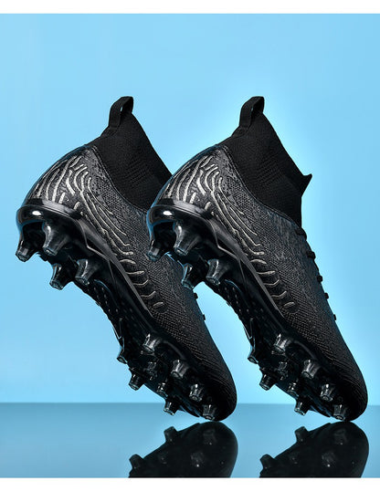 New Men Sport Soccer Shoes Training Boys Football Boots Outdoor Adult Long Spikes Non Slip Cleats Breathable Match Comfortable