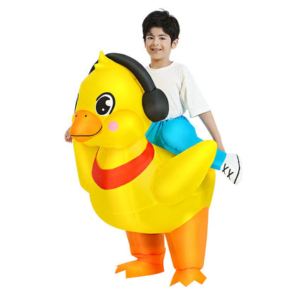 Kids Child Dinosaur Inflatable Costume Anime Purim Halloween Christmas Party Cosplay Costumes Dress Suits for Boys Girls