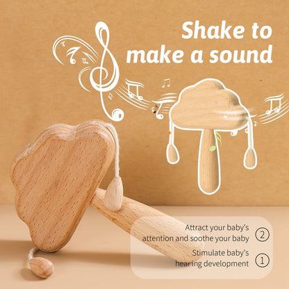 Natural Wooden Cloud Rattle Baby Toys Babies Newborn Accessories Interactive Toys for Kids Safe Non-Toxic Baby Toys 0 12 Months