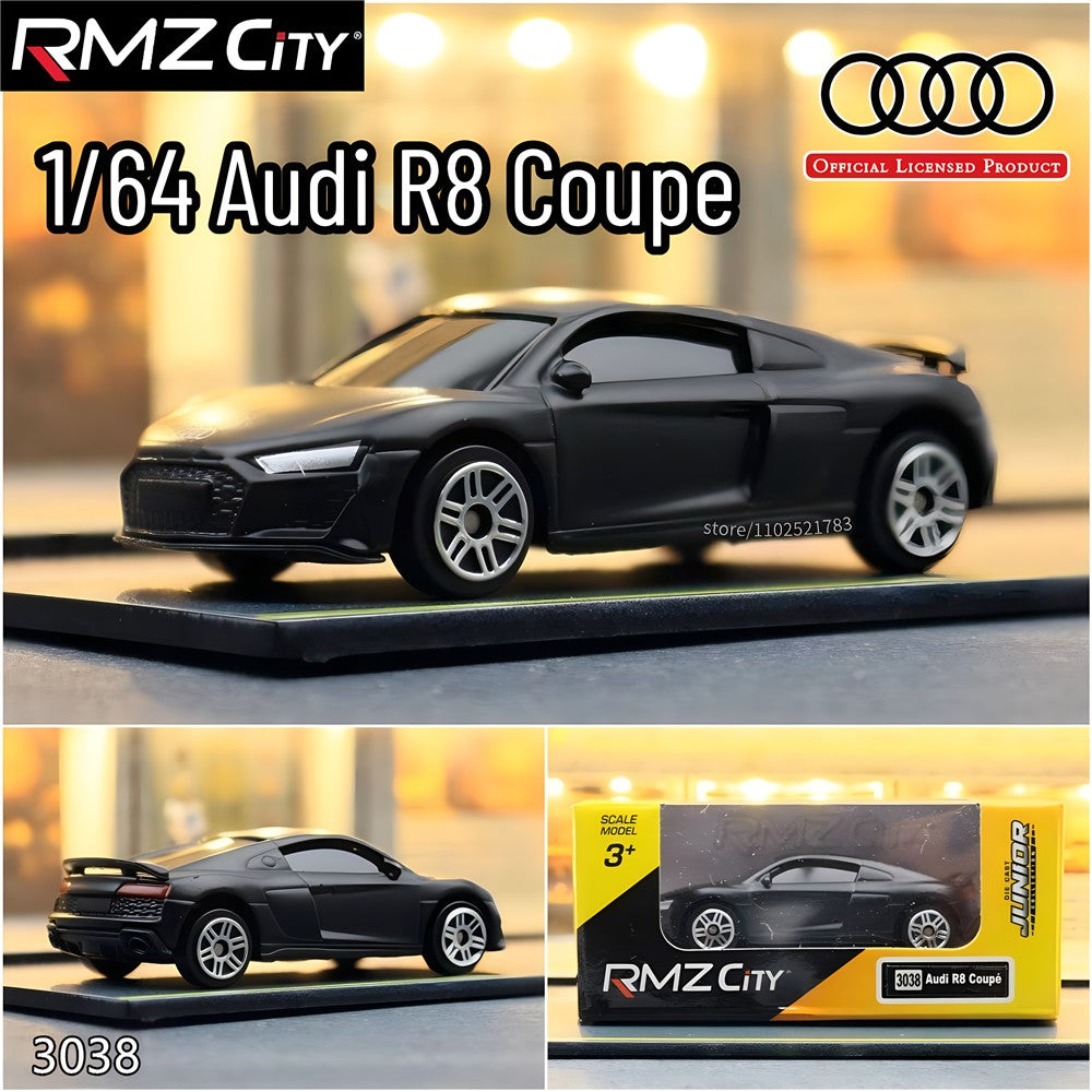 Escala 1:64 Audi R8 V10 Modelo de Carro Réplica Miniatura de Metal Arte Toyota VW Mercedes BMW Coleção de Veículos Presente Brinquedo para Menino