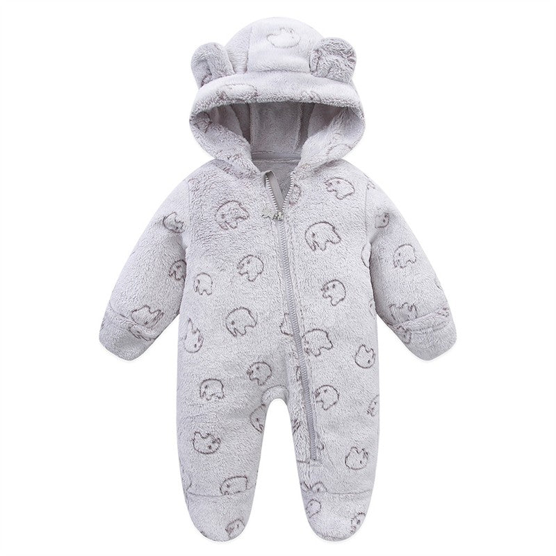 Newborn Baby Clothes Flannel Autumn Winter Baby Boys Girls Rompers Cartoon Newborn Bodysuit Soft Warm Jumpsuit for Babies 0-12M