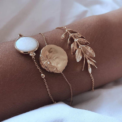 Conjunto de Pulseiras Femininas Corrente Cubana, Cor Dourada, Boho Retrô, Torção Grossa, Joias da Moda de Qualidade, 11 Peças, 2024
