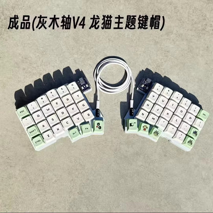 Teclado Silakka54 Dividido com Fio Hot Swap Suporte QMK/VIAL Teclado Ergonômico RP2040zero Acessórios Personalizados para PC Gamer