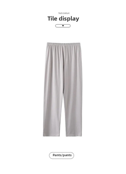New Hot Sale Of The Season Modal Loose Fit Men's Sleepwear Thin Home Pants Single Piece Summer Long Thin Home Pants Comfortable