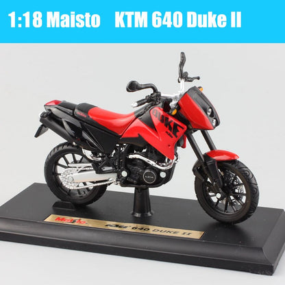 Modelo de motocicleta Maisto KTM 450 SX SXF EXC Racing RC 8C RC390 690 SMC R 640 Duke II Rally de escala 1/18 Diecast Veículos de Moto de Trilha