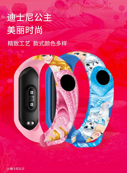 Disney Princess Kids Digital Watch Cartoon Action Figure Snow White LED Touch Waterproof Electronic Watch Toys for Children