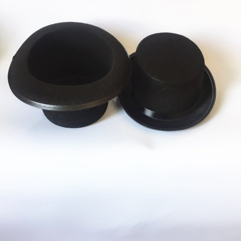 Collapsible Deluxe Black Top Hat Kids Adult Magician Hat Jazz Hat Stage Performances Fashion Party Costume Gentleman Hat