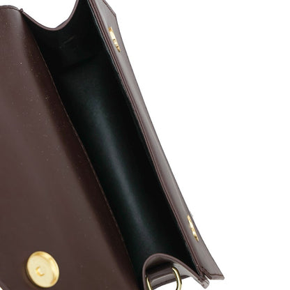 Women's retro shoulder bag, simple small square bag with printed lettering, stylish crossbody bag