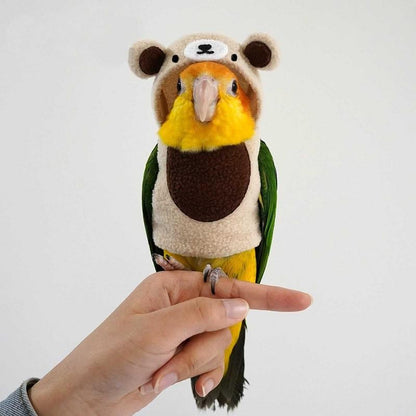Fantasia de Calopsita Fantasia Fofa de Pássaro com Formato de Urso Roupa de Papagaio Quente Capa de Papagaio Roupas de Pássaro Multiuso Cosplay de Papagaio