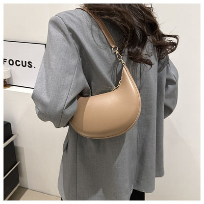 New Fashionable High-end Moon-shaped Baseball Bag Showing Luxury Women's Single Shoulder Bag Elegant lady Handbags bolso mujer