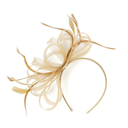 Chapéu Fascinator Feminino Chique Coquetel Casamento Festa Igreja Acessório de Cabelo Moda Pena Grampo de Cabelo Noiva